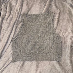 Gray crop top
